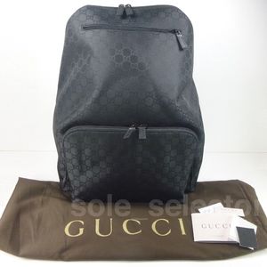 NWT Gucci Nylon GG Guccissima Backpack Blk 179606
